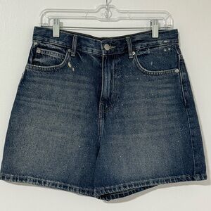 Zara mid waist denim shorts with little studs - size 4